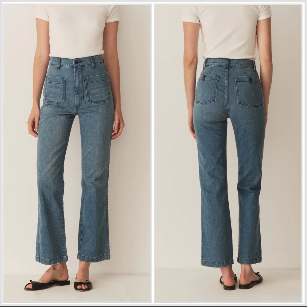 DOEN MARITIME JEAN SIZE 28 COTTON FRONT PATCH POCKETS